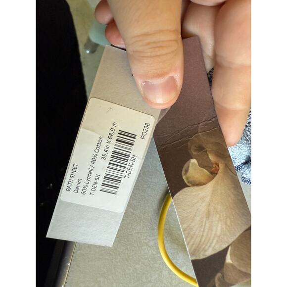 Cultiver "Denim" Luxury Bath Sheet, Turkish Cotton - NEW WITH TAGS - Picture 3 of 3